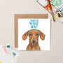 Happy Woofday Dachshund Birthday Card, thumbnail 1 of 3