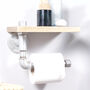 Industrial Toilet Roll Holder And Shelf Galvanised, thumbnail 2 of 4
