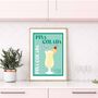 Pina Colada Cocktail Poster, thumbnail 4 of 4