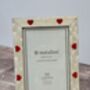 Natalini Cream With Red Hearts Photo Frame, thumbnail 1 of 4