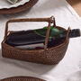 Rattan Bottle Caddy Basket, thumbnail 1 of 3