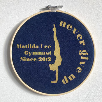 ‘ Never Give Up‘ Gymnastics Wall Hanging, 2 of 2