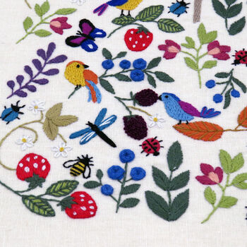 Birds, Bugs And Berries, Hand Embroidery Kit, 3 of 12
