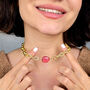 Pink Tourmaline October Birthstone Statement Necklace, thumbnail 2 of 6