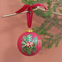 Large Hand Painted Personalised Ceramic Bauble, thumbnail 8 of 8