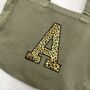 Personalised Leopard Print Initial Tote Bag, thumbnail 6 of 7