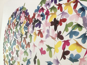 Large Feature Wall Butterfly Kaleidoscope Heart Print, 6 of 6