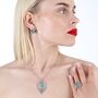 Sterling Silver Egyptian Turquoise Ring, thumbnail 5 of 6