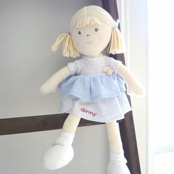 Babies' Personalised Cotton Rag Doll, 5 of 9