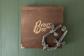 Solid Brass Bee Door Knockers Premium Size Pewter, 3 of 3