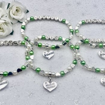 Bridesmaid Gift Personalised Bracelet Gift Keepsake From The Bride, 5 of 12
