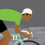 Personalised Cycling Print, Green Jersey, thumbnail 8 of 8