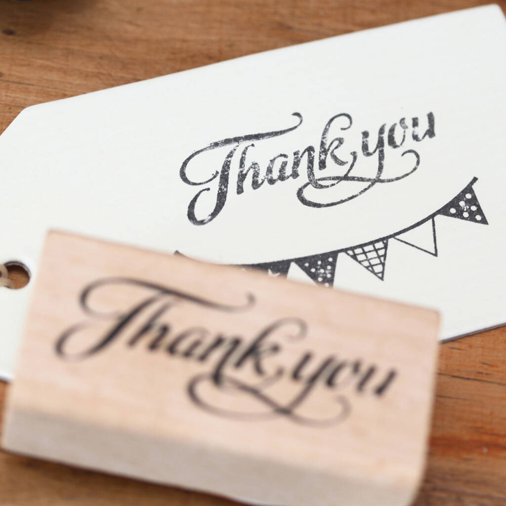Thank You Rubber Stamp For Card Making And Tags, 1 of 4