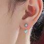 Aqua Green Opal Droplet Ear Jacket In Sterling Silver, thumbnail 1 of 10