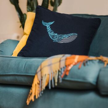 Whale Cushion Beginners Embroidery Kit, 2 of 4