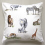 Safari Animals Printed Children's Cushion, thumbnail 3 of 10