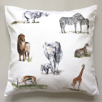 Safari Animals Printed Children's Cushion, 3 of 10
