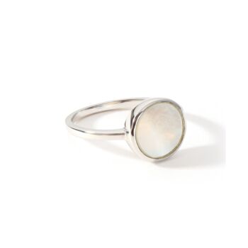 Sterling Silver Mother Of Pearl Ring, 2 of 4