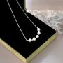 Gaia White Ivory Silver Pearl Row Jewel Gift Necklace, thumbnail 2 of 7