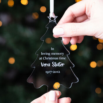 Personalised Christmas Tree Memorial Bauble, 4 of 4