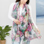 Personalised Abstract Flower Print Scarf, thumbnail 2 of 7