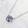 Amethyst Moissanite Crystal Sterling Silver Necklace, thumbnail 1 of 6