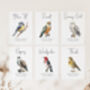 Bird Themed Wedding Table Number Cards, thumbnail 4 of 9