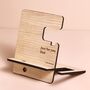 Personalised Engraved Wooden Phone Accessory Stand, thumbnail 5 of 6