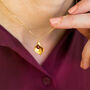 Gold Plated Calla Lily Birthstone Necklace, thumbnail 1 of 6