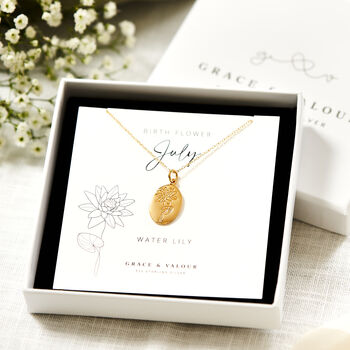 Birthflower Engraved Sterling Silver Personalised Necklace, 2 of 12