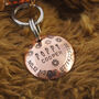 Dog ID Tag. Personalised Domed Copper Disc With Flowers, thumbnail 2 of 10