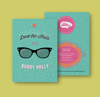 Deck The Halls With Buddy Holly Card, 2 of 3
