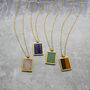 Stone Rectangle Necklace, thumbnail 2 of 3