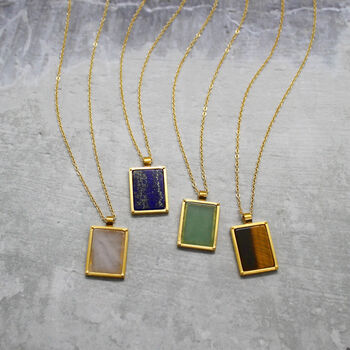 Stone Rectangle Necklace, 2 of 3