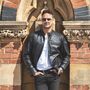 Luxury Leather Sheepskin Biker Black Jacket, thumbnail 6 of 6