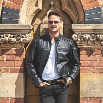 Luxury Leather Sheepskin Biker Black Jacket, 6 of 6