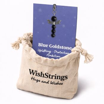 Blue Goldstone Guardian Angel Keepsake Gift, 2 of 3