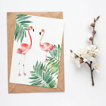 Flamingos Tropical Fun Greetings Card, 2 of 4