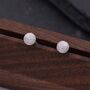 Sterling Silver Frosted Ball Stud Earrings, thumbnail 1 of 12