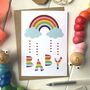 Baby Shower Rainbow Card With Rainbow Sticker, thumbnail 1 of 9