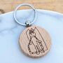 Personalised Doodle Drawing Disc Keyring, thumbnail 1 of 4