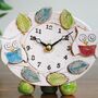 Owls And Leaves Small Mantel Clock, thumbnail 3 of 8