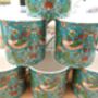 Set Of Six Palace Mugs In William Morris Teal Strawberry Thief Design, thumbnail 5 of 12