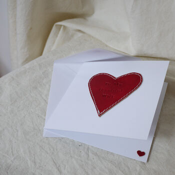Personalised Leather Heart Card, 2 of 10