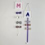 Girls Personalised Initial Heart Hair Bow Holder 24 Colours, thumbnail 3 of 7