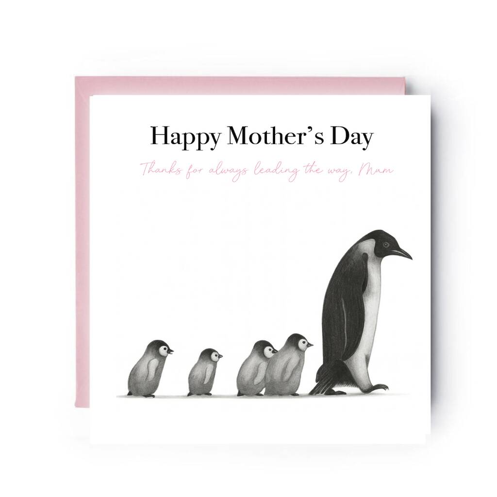 Follow Me Penguin Mother's Day Card, 1 of 3