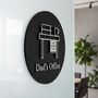 Office Door Black Sign With Raised Desk Design, thumbnail 1 of 6