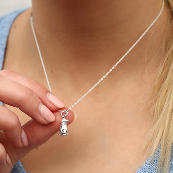 Personalised Sterling Silver Baby Penguin Necklace, 2 of 4