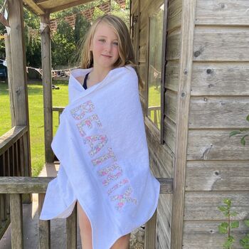 Personalised Bath Towels With Appliqued Letters, 8 of 9