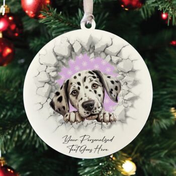 Personalised Christmas Dalmatian Break Through, 3 of 11